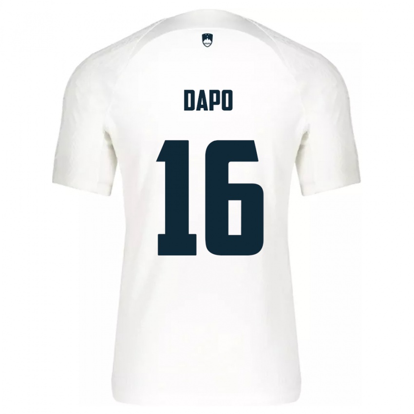 Niño Camiseta Eslovenia Jan Dapo #16 Blanco 1ª Equipación 24-26 La Camisa México