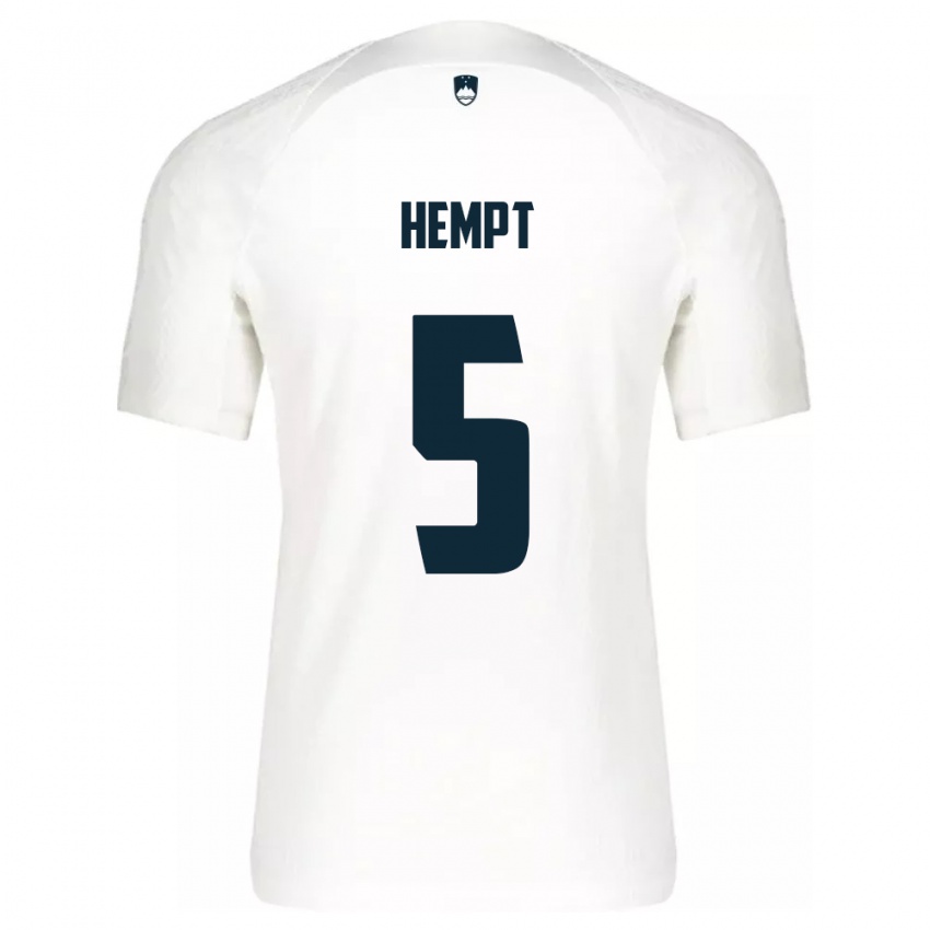 Niño Camiseta Eslovenia Lukas Hempt #5 Blanco 1ª Equipación 24-26 La Camisa México