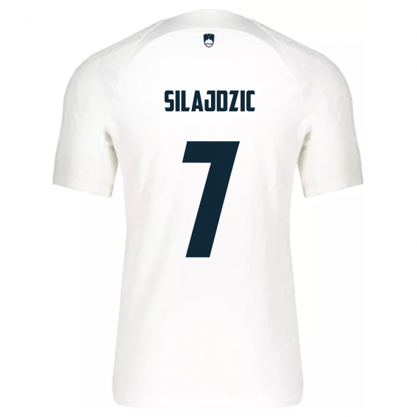 Niño Camiseta Eslovenia Riad Silajdzic #7 Blanco 1ª Equipación 24-26 La Camisa México