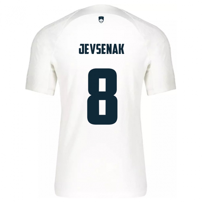 Niño Camiseta Eslovenia Florjan Jevsenak #8 Blanco 1ª Equipación 24-26 La Camisa México