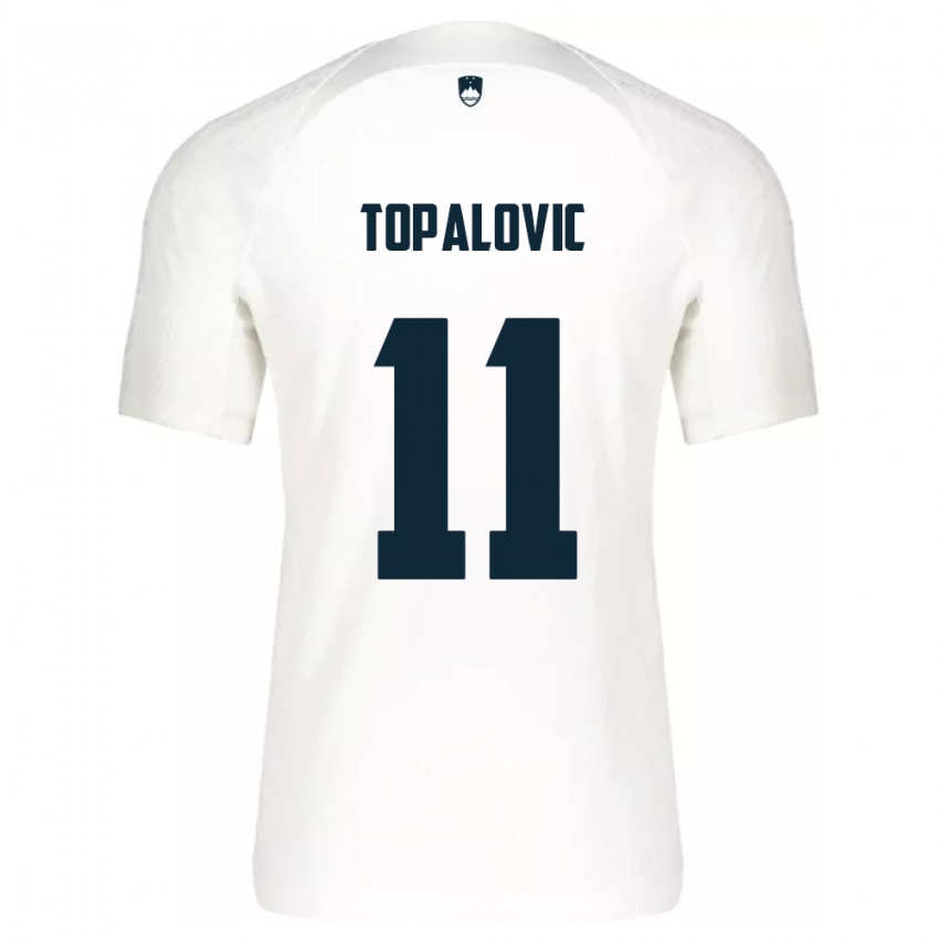 Niño Camiseta Eslovenia Luka Topalovic #11 Blanco 1ª Equipación 24-26 La Camisa México