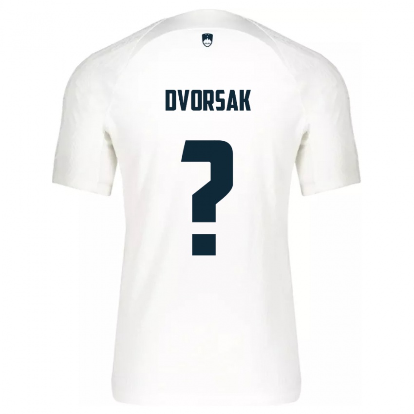 Niño Camiseta Eslovenia Matej Dvorsak #0 Blanco 1ª Equipación 24-26 La Camisa México