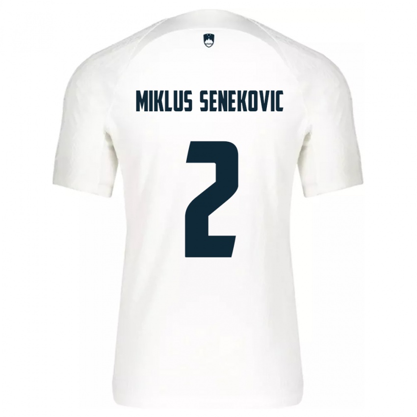 Niño Camiseta Eslovenia Gal Miklus Senekovic #2 Blanco 1ª Equipación 24-26 La Camisa México