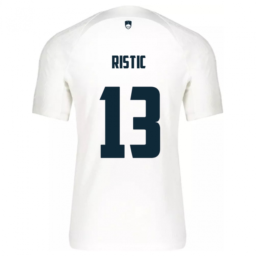 Niño Camiseta Eslovenia Aleks Ristic #13 Blanco 1ª Equipación 24-26 La Camisa México