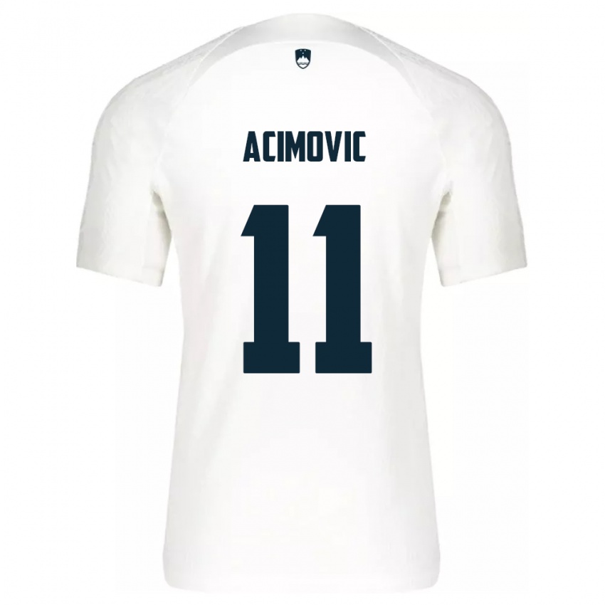 Niño Camiseta Eslovenia Mateo Acimovic #11 Blanco 1ª Equipación 24-26 La Camisa México