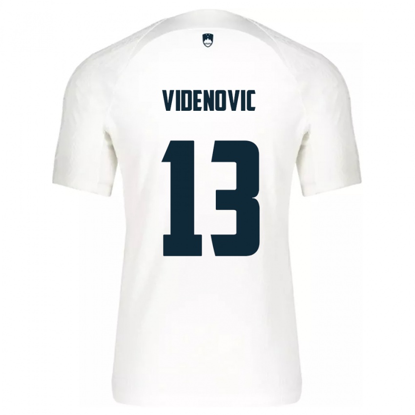 Niño Camiseta Eslovenia Denis Videnovic #13 Blanco 1ª Equipación 24-26 La Camisa México