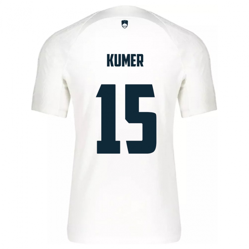 Niño Camiseta Eslovenia Alin Kumer #15 Blanco 1ª Equipación 24-26 La Camisa México