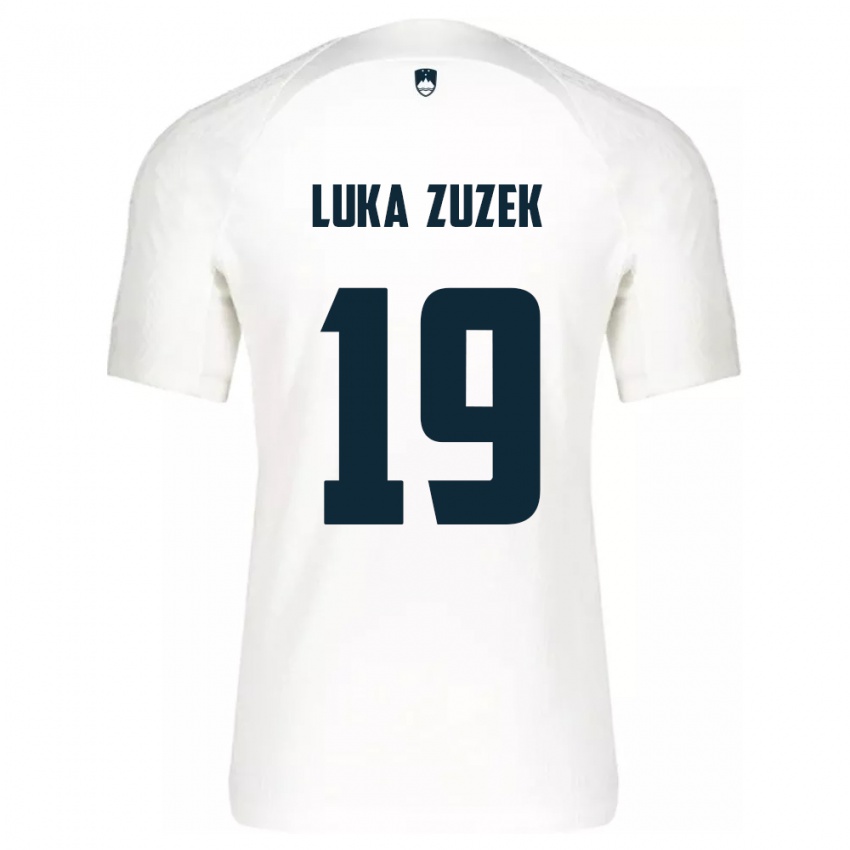 Niño Camiseta Eslovenia Zan Luka Zuzek #19 Blanco 1ª Equipación 24-26 La Camisa México