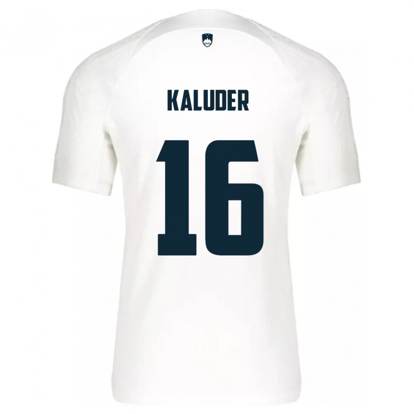 Niño Camiseta Eslovenia Grega Kaluder #16 Blanco 1ª Equipación 24-26 La Camisa México