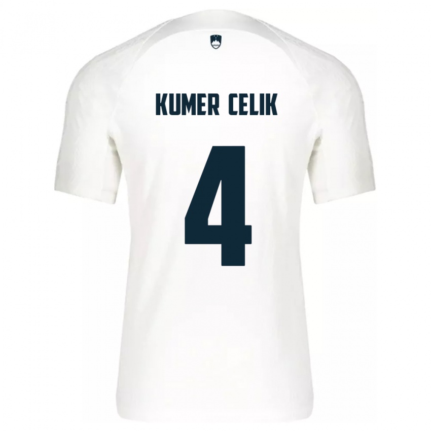 Niño Camiseta Eslovenia An Kumer Celik #4 Blanco 1ª Equipación 24-26 La Camisa México