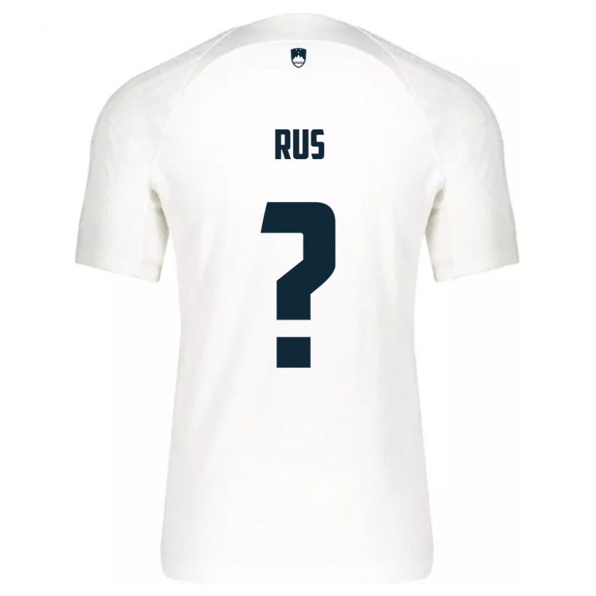 Niño Camiseta Eslovenia Luka Rus #0 Blanco 1ª Equipación 24-26 La Camisa México