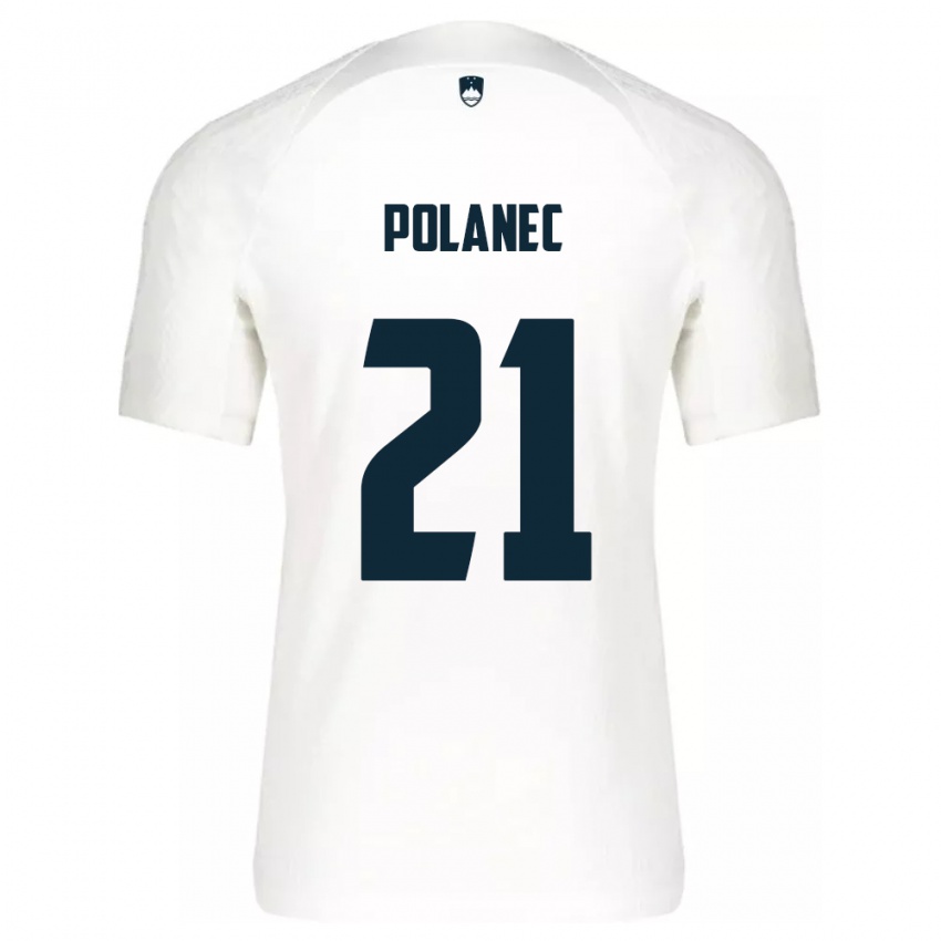 Niño Camiseta Eslovenia Gaj Polanec #21 Blanco 1ª Equipación 24-26 La Camisa México