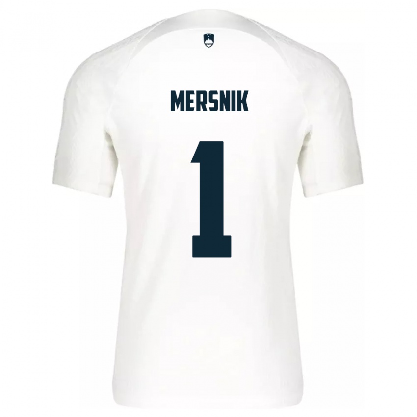 Niño Camiseta Eslovenia Zala Meršnik #1 Blanco 1ª Equipación 24-26 La Camisa México