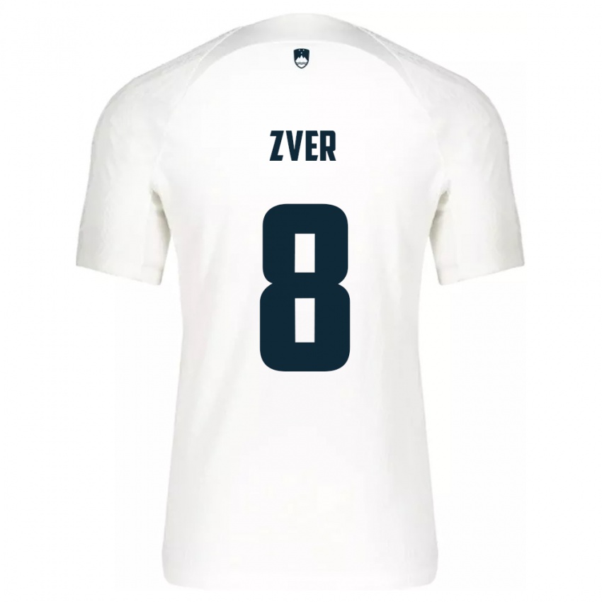 Niño Camiseta Eslovenia Mateja Zver #8 Blanco 1ª Equipación 24-26 La Camisa México