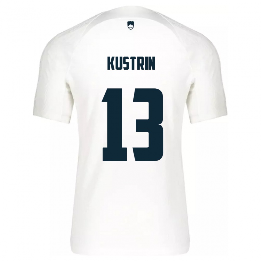 Niño Camiseta Eslovenia Zala Kuštrin #13 Blanco 1ª Equipación 24-26 La Camisa México