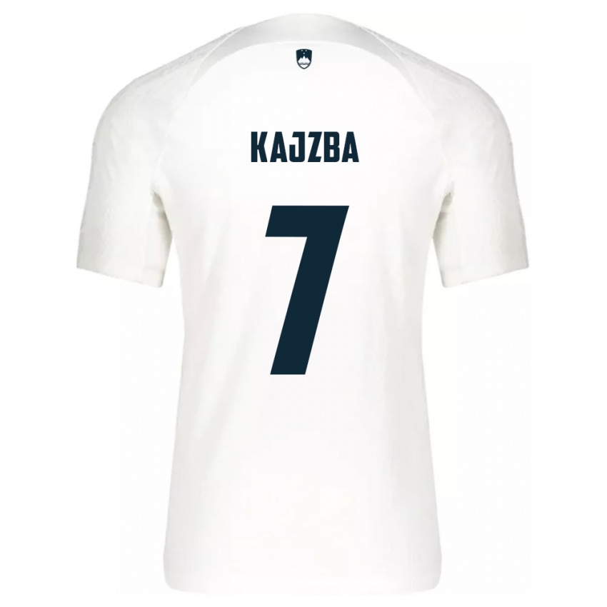 Niño Camiseta Eslovenia Nina Kajzba #7 Blanco 1ª Equipación 24-26 La Camisa México