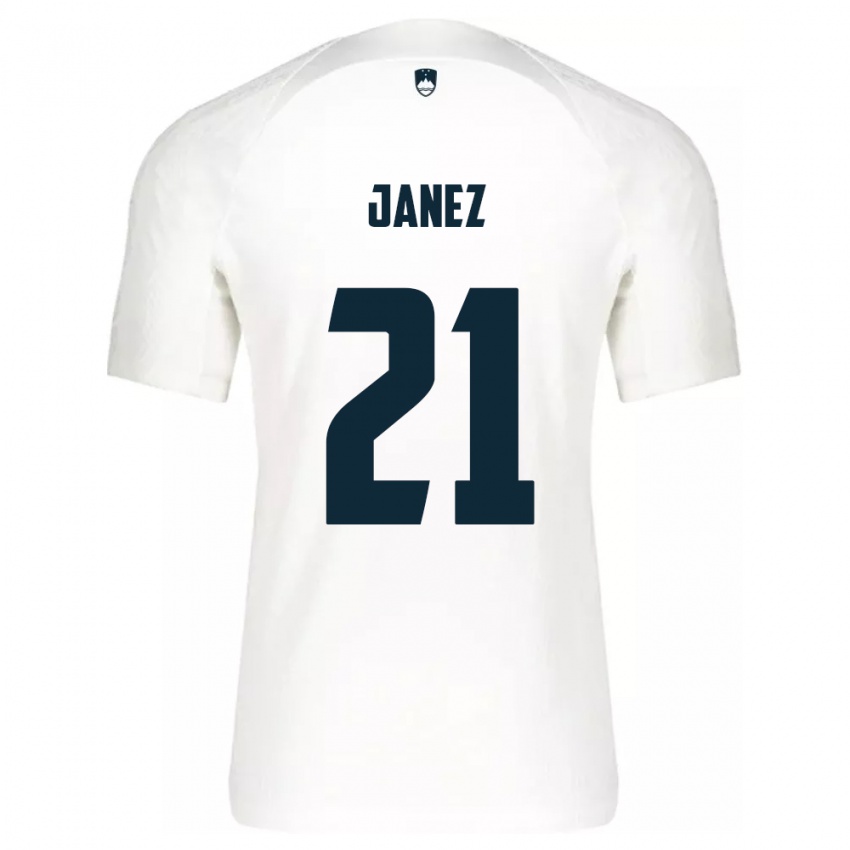 Niño Camiseta Eslovenia Korina Janež #21 Blanco 1ª Equipación 24-26 La Camisa México