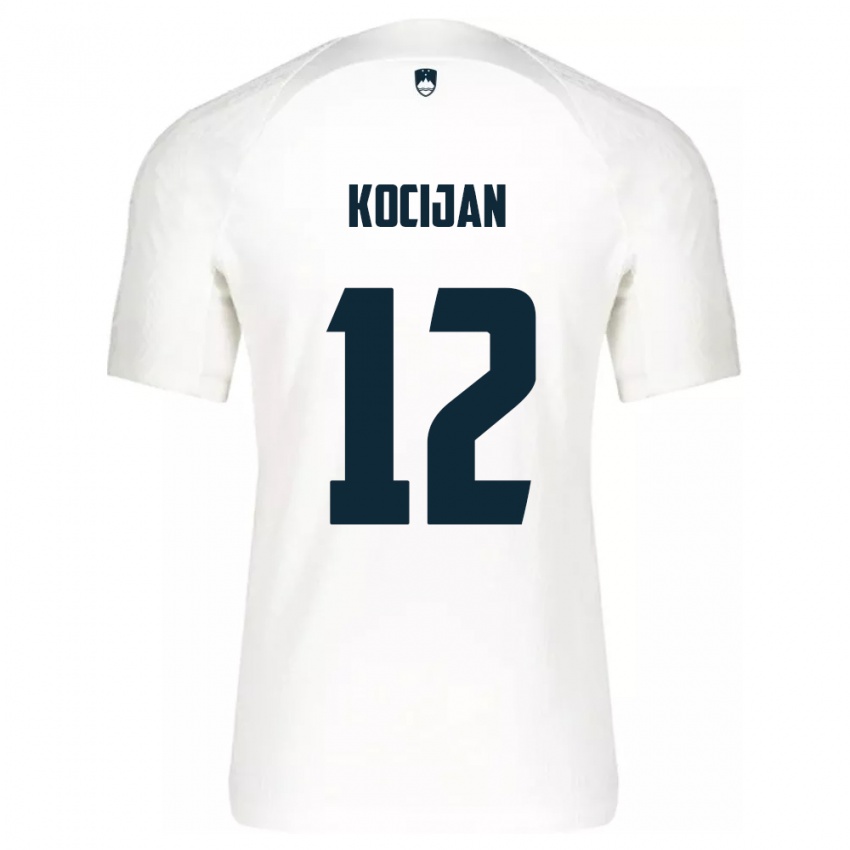 Niño Camiseta Eslovenia Iva Kocijan #12 Blanco 1ª Equipación 24-26 La Camisa México