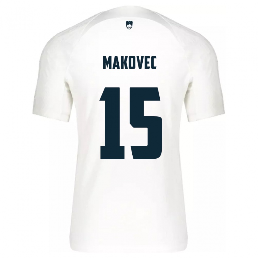 Niño Camiseta Eslovenia Sara Makovec #15 Blanco 1ª Equipación 24-26 La Camisa México