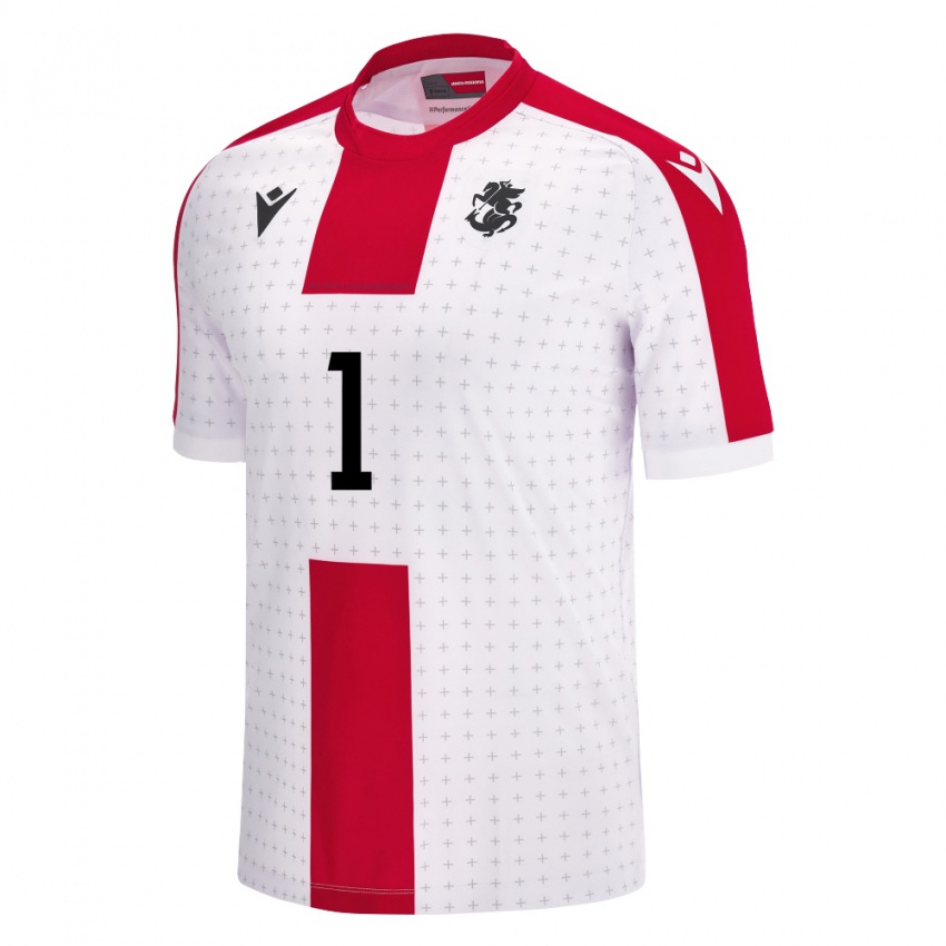 Niño Camiseta Georgia Soso Kopaliani #1 Blanco 1ª Equipación 24-26 La Camisa México