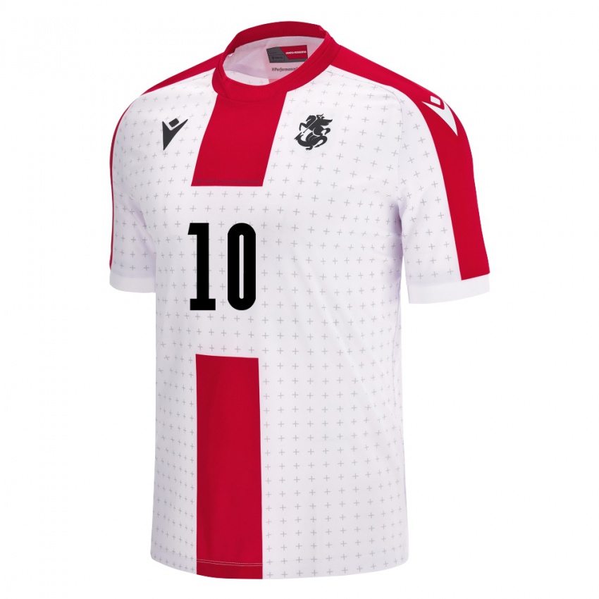 Niño Camiseta Georgia Giorgi Chachua #10 Blanco 1ª Equipación 24-26 La Camisa México