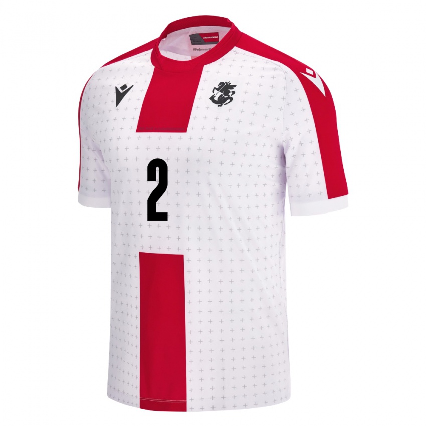 Niño Camiseta Georgia Giorgi Gvasalia #2 Blanco 1ª Equipación 24-26 La Camisa México