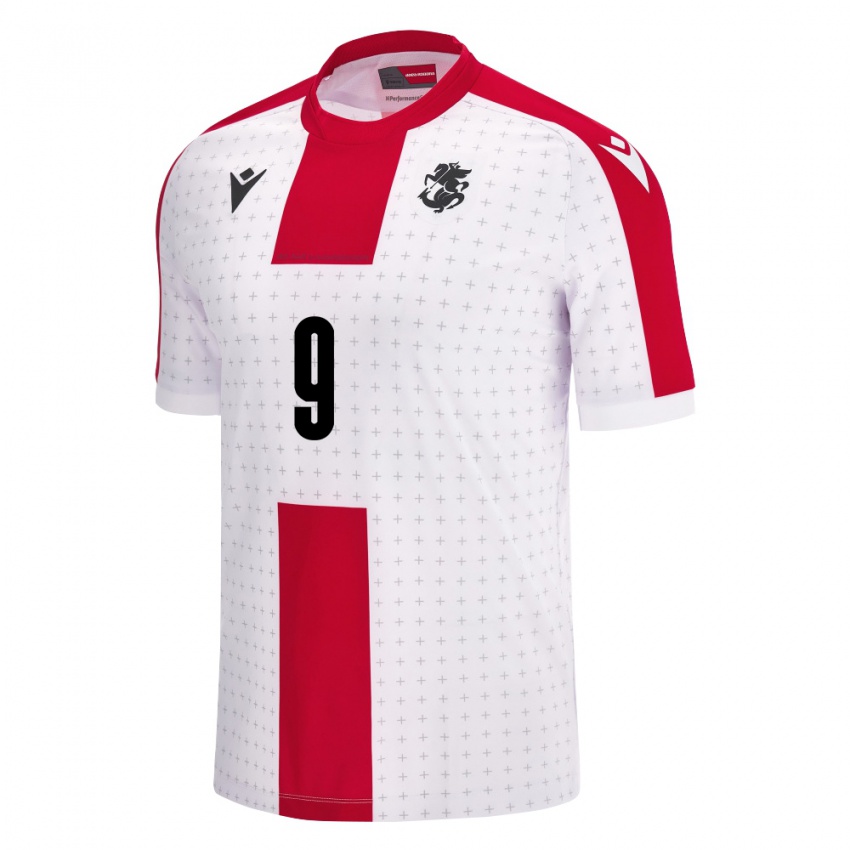 Niño Camiseta Georgia Maiko Bebia #9 Blanco 1ª Equipación 24-26 La Camisa México