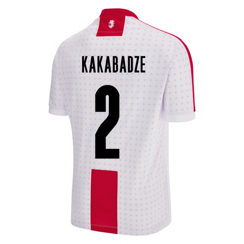 Niño Camiseta Georgia Otar Kakabadze #2 Blanco 1ª Equipación 24-26 La Camisa México