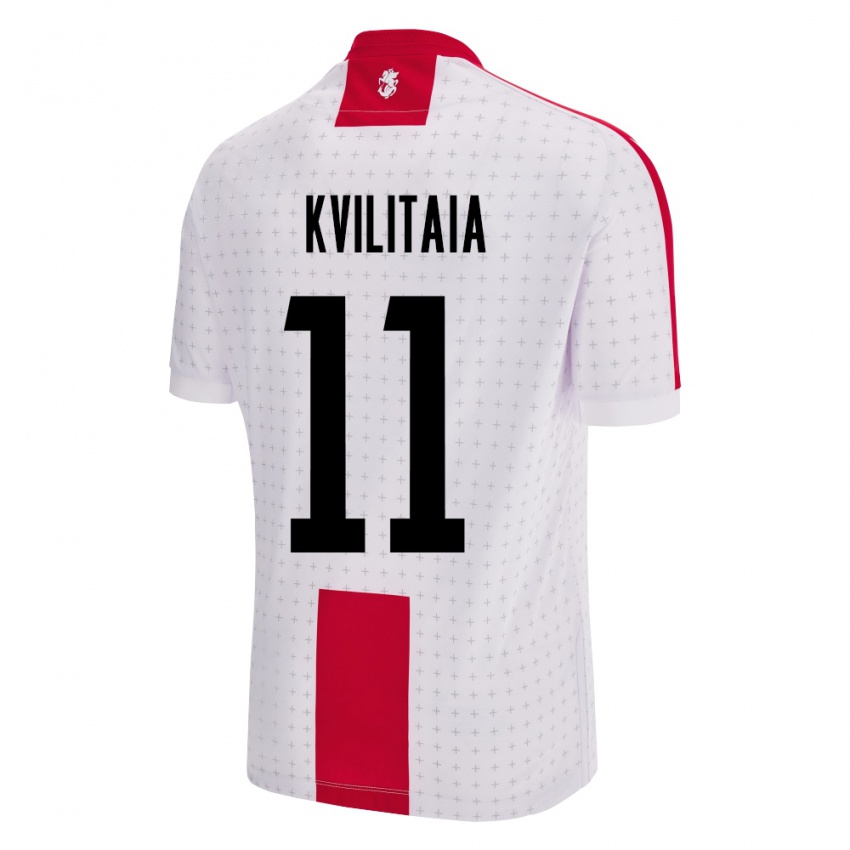 Niño Camiseta Georgia Giorgi Kvilitaia #11 Blanco 1ª Equipación 24-26 La Camisa México