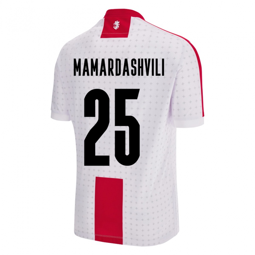 Niño Camiseta Georgia Giorgi Mamardashvili #25 Blanco 1ª Equipación 24-26 La Camisa México