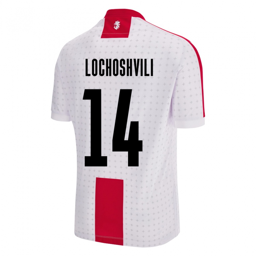 Niño Camiseta Georgia Luka Lochoshvili #14 Blanco 1ª Equipación 24-26 La Camisa México