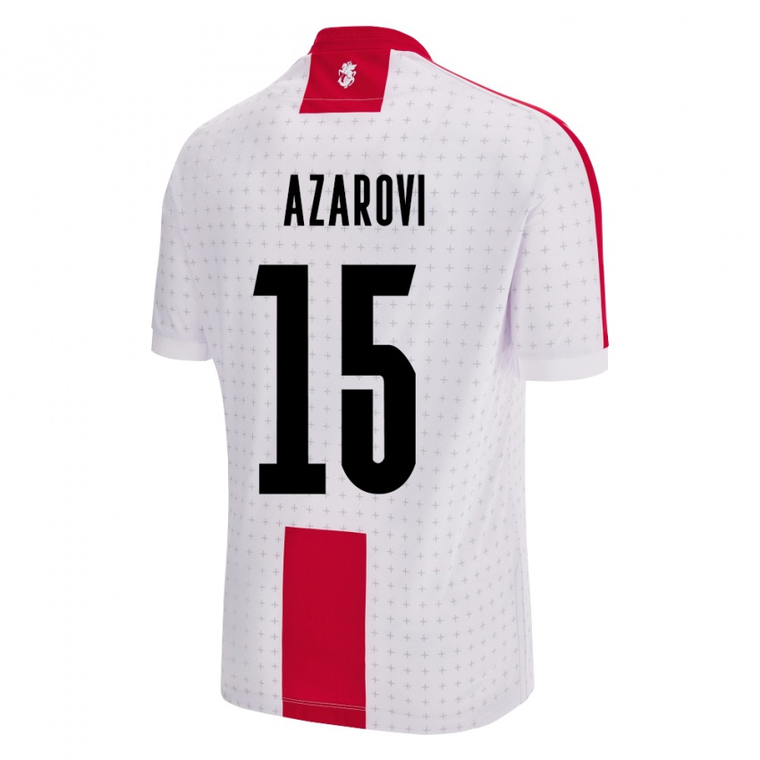 Niño Camiseta Georgia Irakli Azarovi #15 Blanco 1ª Equipación 24-26 La Camisa México