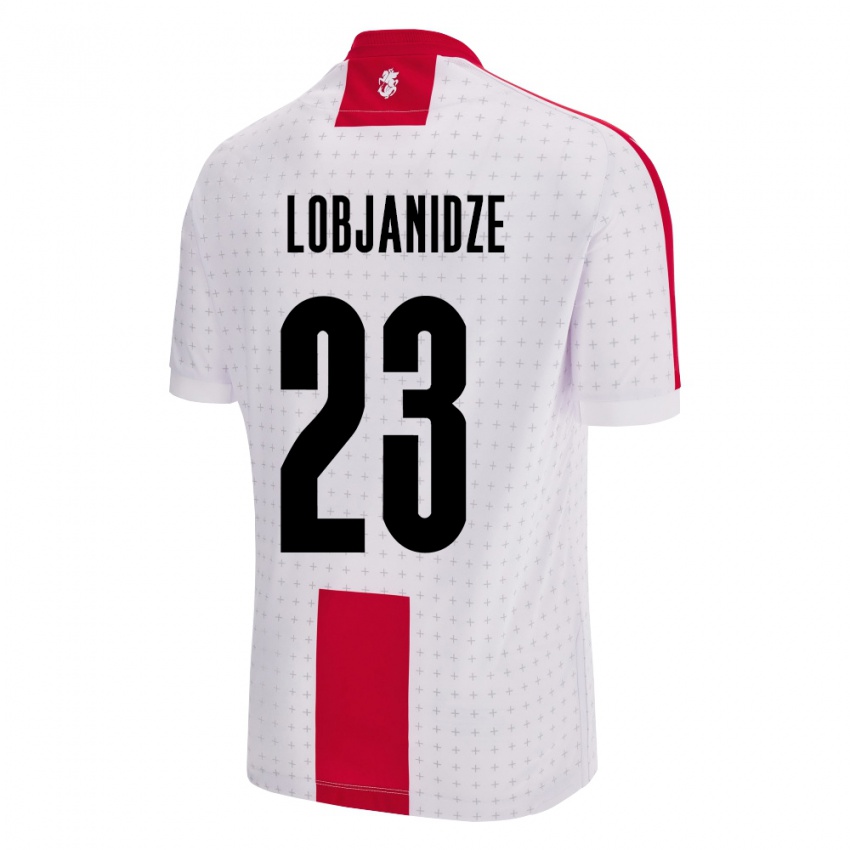 Niño Camiseta Georgia Saba Lobjanidze #23 Blanco 1ª Equipación 24-26 La Camisa México