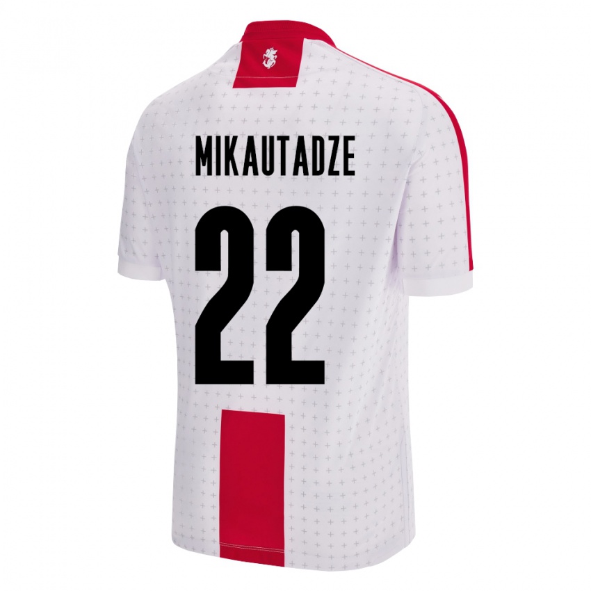 Niño Camiseta Georgia Georges Mikautadze #22 Blanco 1ª Equipación 24-26 La Camisa México