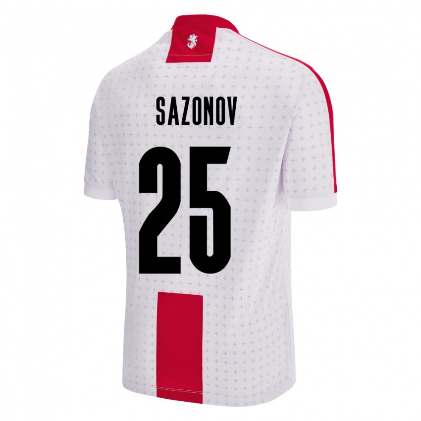 Niño Camiseta Georgia Saba Sazonov #25 Blanco 1ª Equipación 24-26 La Camisa México