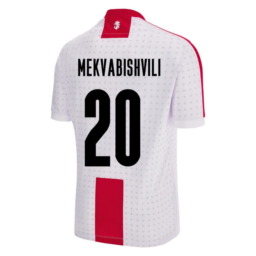 Niño Camiseta Georgia Anzor Mekvabishvili #20 Blanco 1ª Equipación 24-26 La Camisa México