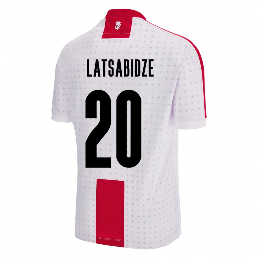 Niño Camiseta Georgia Luka Latsabidze #20 Blanco 1ª Equipación 24-26 La Camisa México