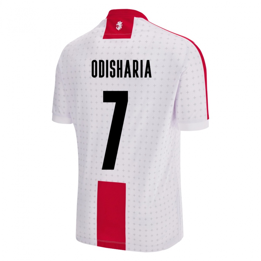 Niño Camiseta Georgia Lasha Odisharia #7 Blanco 1ª Equipación 24-26 La Camisa México