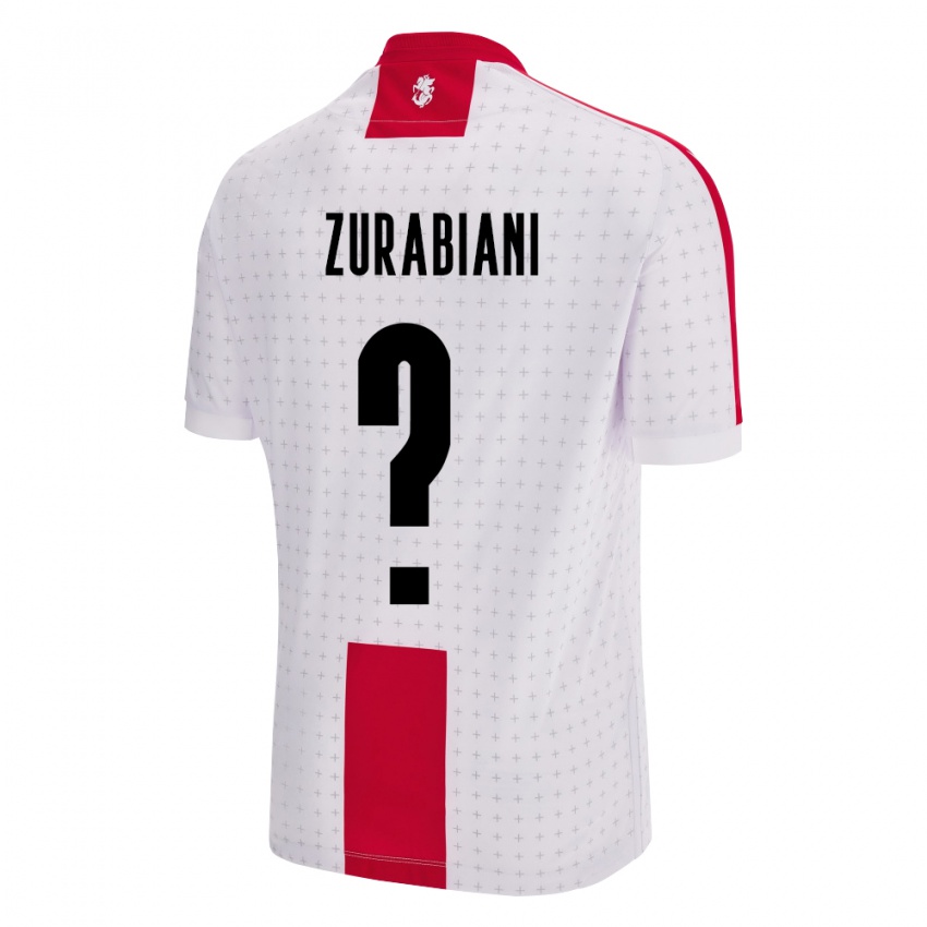 Niño Camiseta Georgia Davit Zurabiani #0 Blanco 1ª Equipación 24-26 La Camisa México