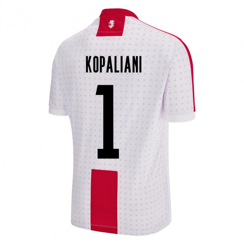 Niño Camiseta Georgia Soso Kopaliani #1 Blanco 1ª Equipación 24-26 La Camisa México