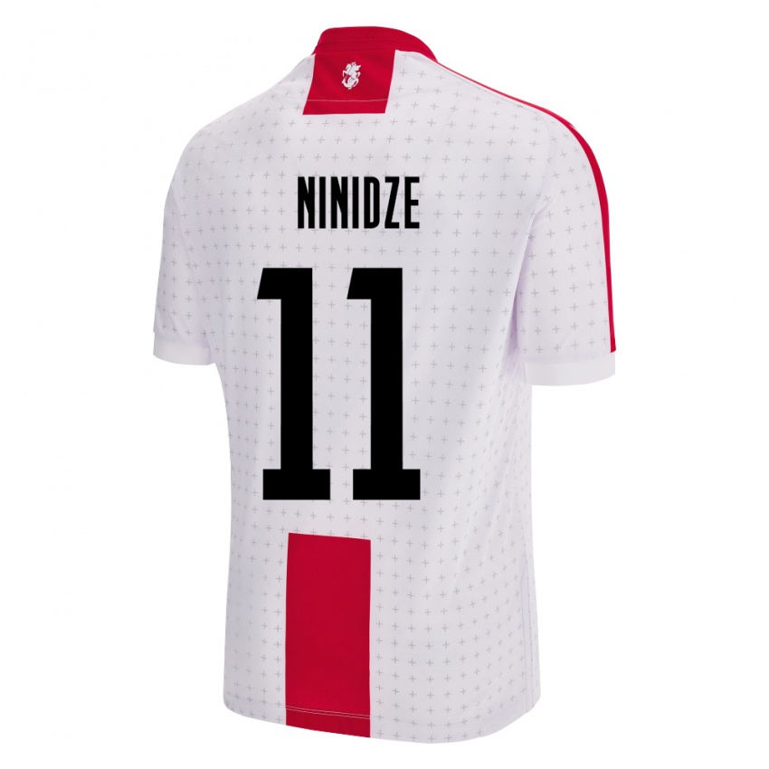 Niño Camiseta Georgia Nikoloz Ninidze #11 Blanco 1ª Equipación 24-26 La Camisa México