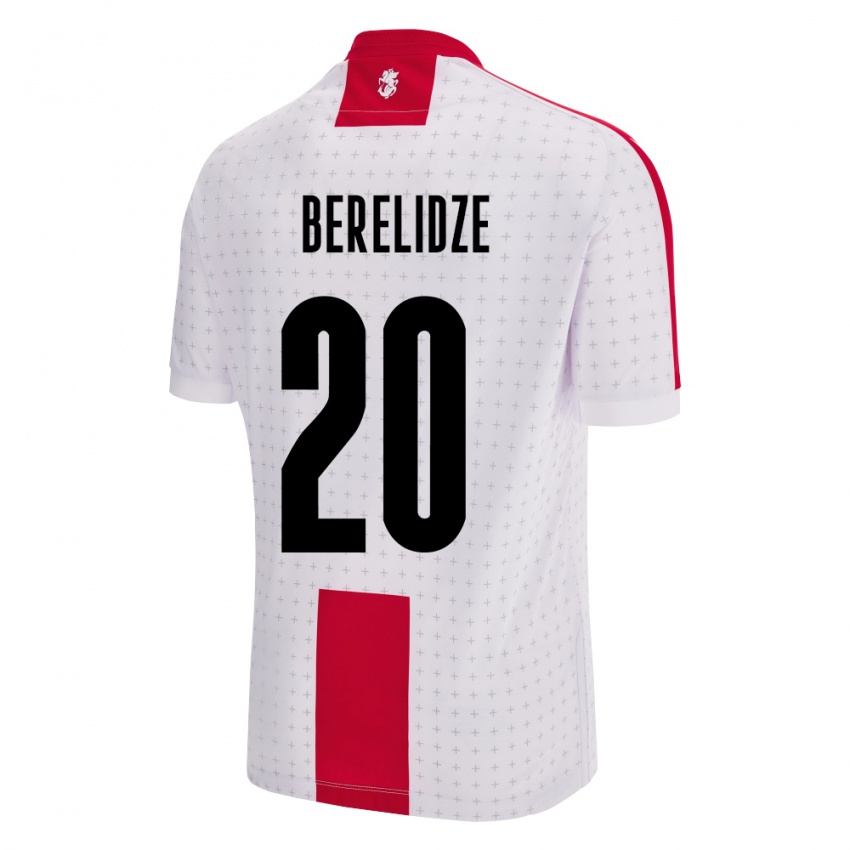 Niño Camiseta Georgia Tsotne Berelidze #20 Blanco 1ª Equipación 24-26 La Camisa México