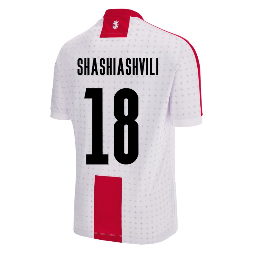 Niño Camiseta Georgia Luka Shashiashvili #18 Blanco 1ª Equipación 24-26 La Camisa México