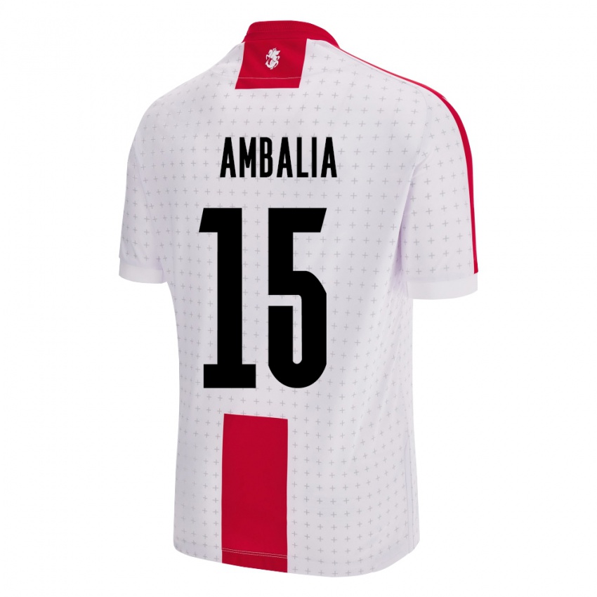 Niño Camiseta Georgia Tinatin Ambalia #15 Blanco 1ª Equipación 24-26 La Camisa México