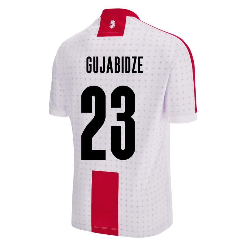 Niño Camiseta Georgia Nino Gujabidze #23 Blanco 1ª Equipación 24-26 La Camisa México