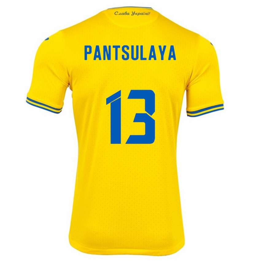 Niño Camiseta Ucrania Natiya Pantsulaya #13 Amarillo 1ª Equipación 24-26 La Camisa México