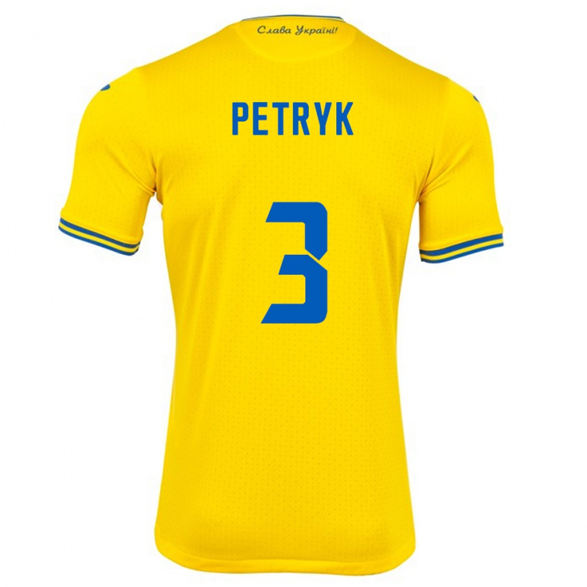 Niño Camiseta Ucrania Anna Petryk #3 Amarillo 1ª Equipación 24-26 La Camisa México