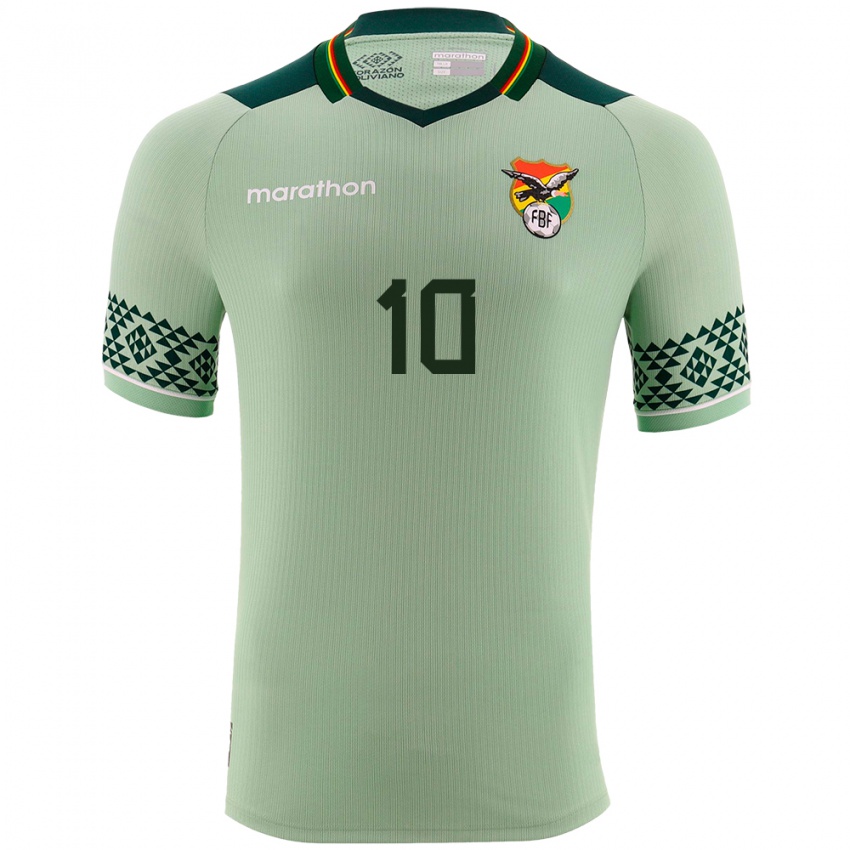 Niño Camiseta Bolivia Leonardo Viviani #10 Verde Claro 1ª Equipación 24-26 La Camisa México