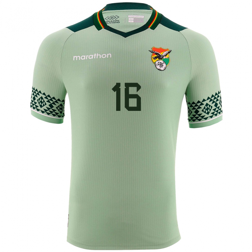 Niño Camiseta Bolivia Juan Magallanes #16 Verde Claro 1ª Equipación 24-26 La Camisa México