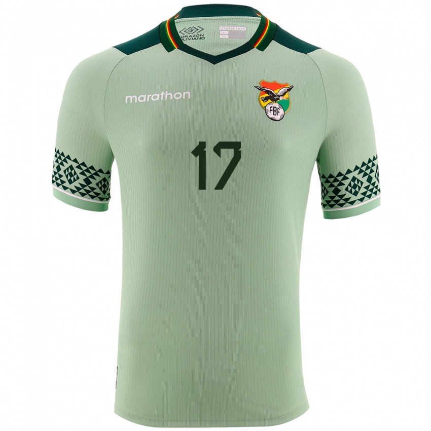 Niño Camiseta Bolivia Bruno Méndez #17 Verde Claro 1ª Equipación 24-26 La Camisa México